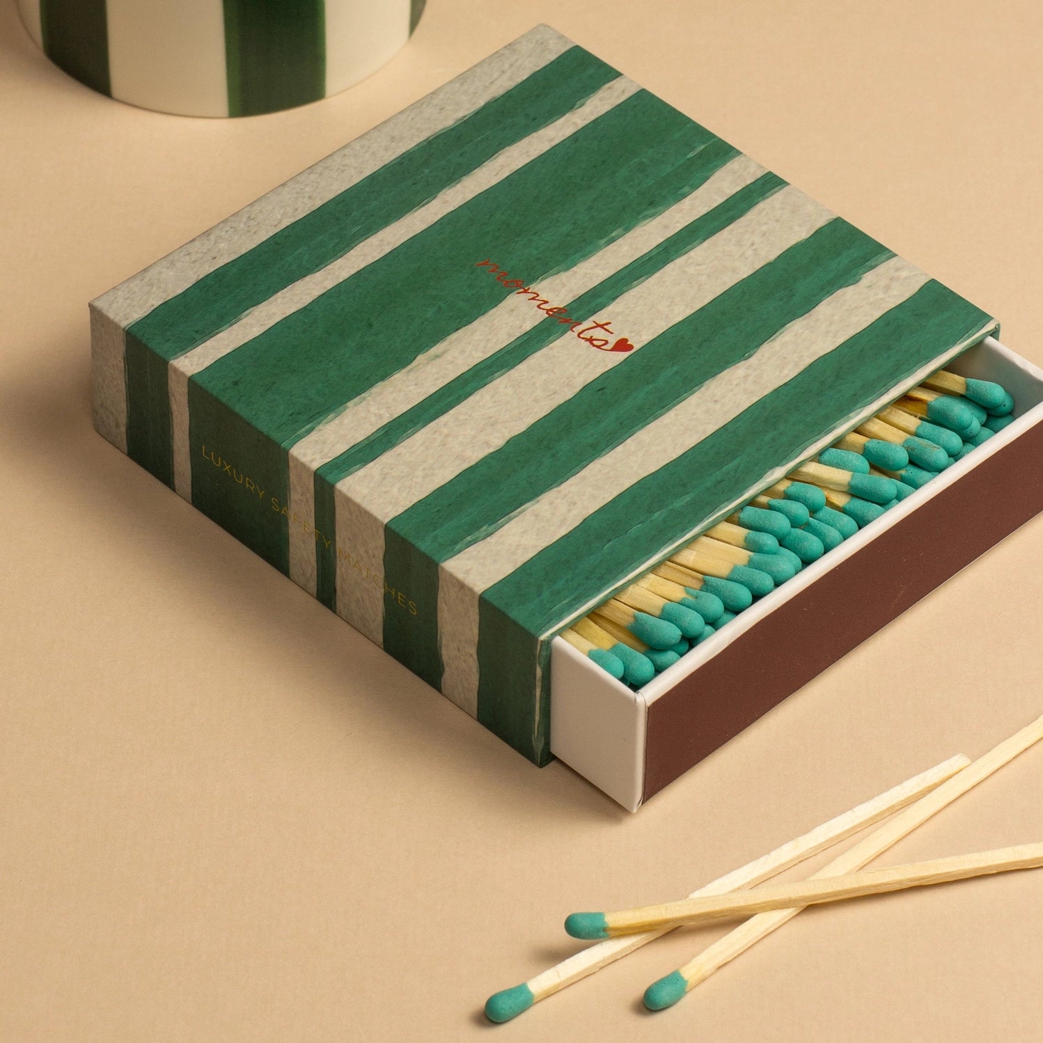 Olive Stripe Luxury Matches