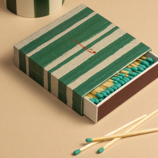 Olive Stripe Luxury Matches