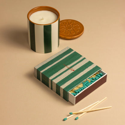 Olive Stripe Luxury Matches